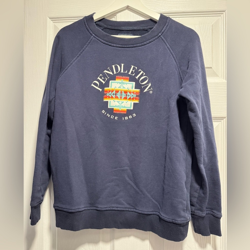 Pendleton Blue Crewneck Sweater with Vintage Graphic